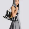 Medium Anthem bag in leather and zebra-print ponyskin