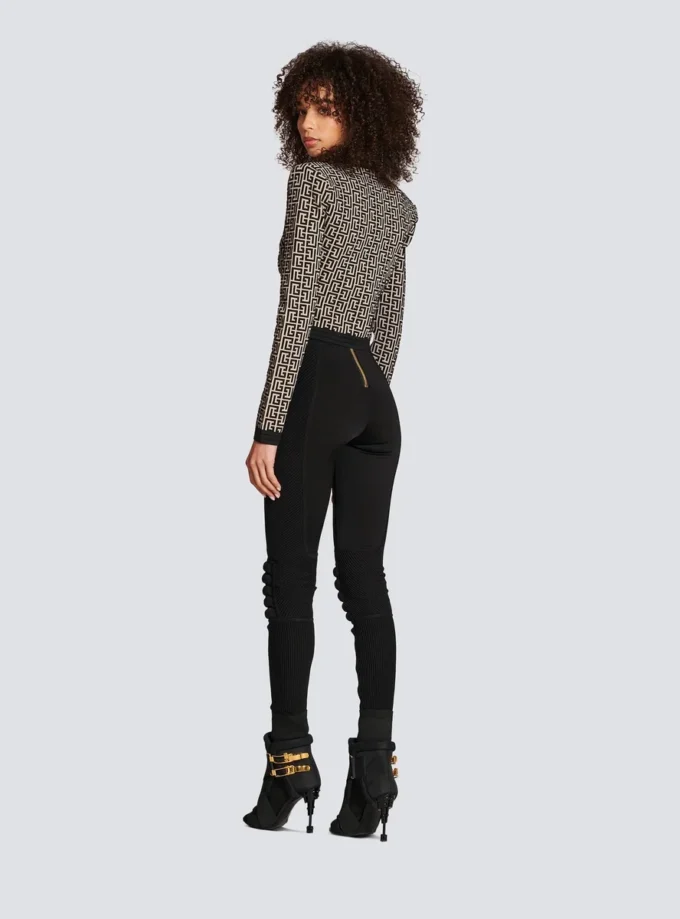 Monogram knit cardigan