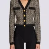 Monogram knit cardigan