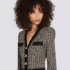 Monogram knit cardigan