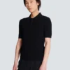 Monogram knit polo shirt