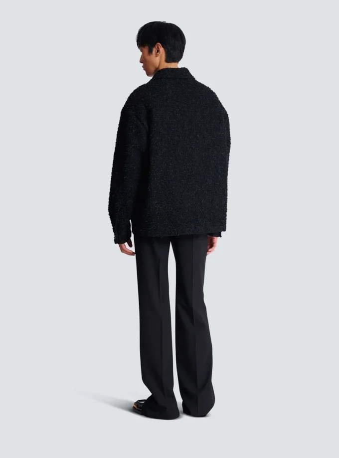 Monogram tweed overshirt