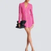 Monogrammed knit dress
