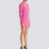 Monogrammed knit dress