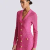 Monogrammed knit dress