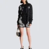 Paisley and stars embroidered skirt