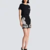 Paisley and stars embroidered skirt