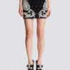 Paisley and stars embroidered skirt