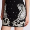 Paisley and stars embroidered skirt