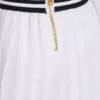 Pleated monogrammed knit skirt