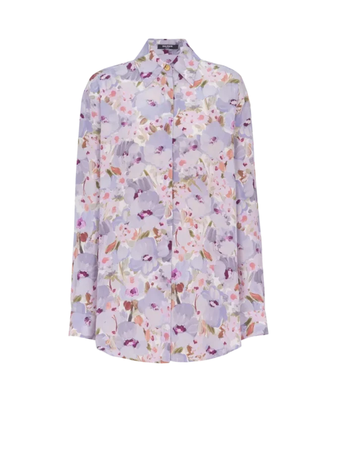 Printed cotton poplin shirt