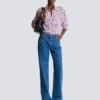 Printed cotton poplin shirt