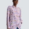 Printed cotton poplin shirt