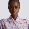 Printed cotton poplin shirt