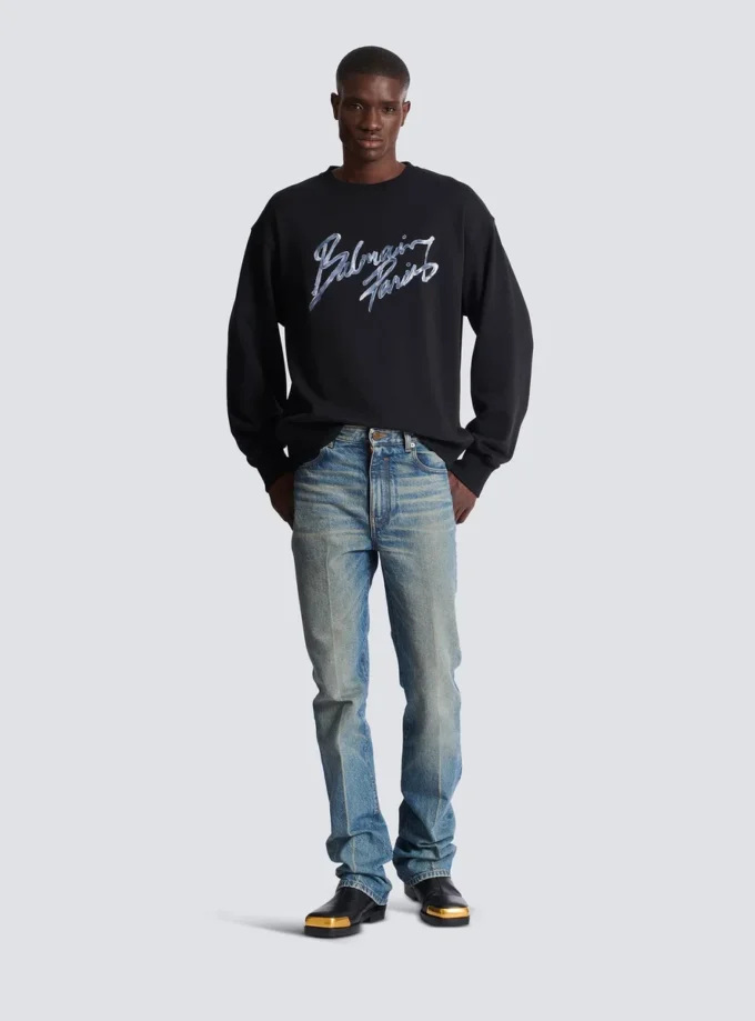 Printed cotton sweatshirt