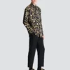 Printed silk shirt with Chaînes pattern