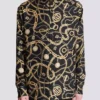 Printed silk shirt with Chaînes pattern