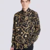 Printed silk shirt with Chaînes pattern