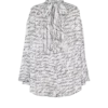 Pussy-bow shirt with “Love Letter” print