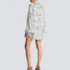 Pussy-bow shirt with “Love Letter” print