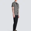 Pyjama shirt with monogrammed print