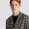 Pyjama shirt with monogrammed print