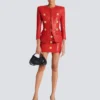 Quilted lambskin edge-to-edge jacket