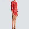 Quilted lambskin edge-to-edge jacket