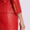 Quilted lambskin edge-to-edge jacket