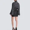 Quilted lambskin skirt with diamond motif