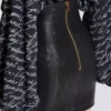 Quilted lambskin skirt with diamond motif