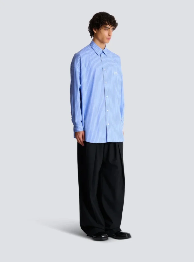 Relaxed shirt with stripes