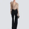 Ruffled love letter print shirt