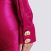 Short draped interlock jersey dress