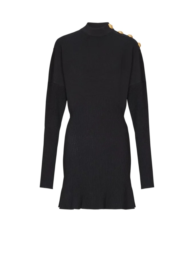Short flared knit dress