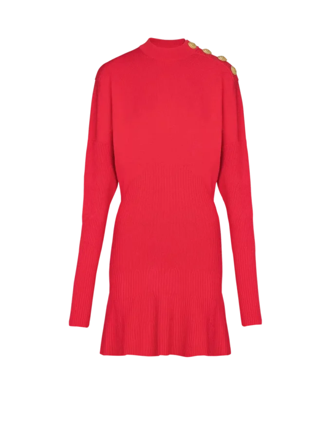 Short flared knit dress