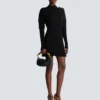 Short flared knit dress