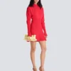 Short flared knit dress