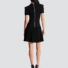 Short flared knit dress