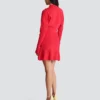 Short flared knit dress