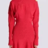 Short flared knit dress