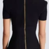 Short flared knit dress