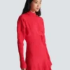 Short flared knit dress