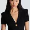 Short flared knit dress