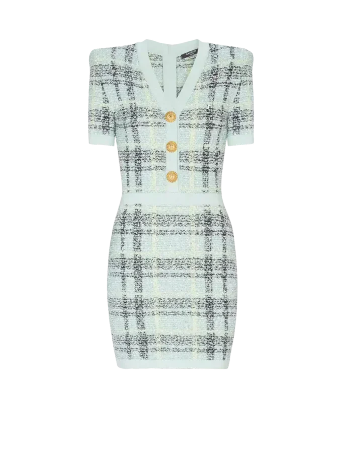 Short glitter tweed dress