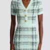 Short glitter tweed dress
