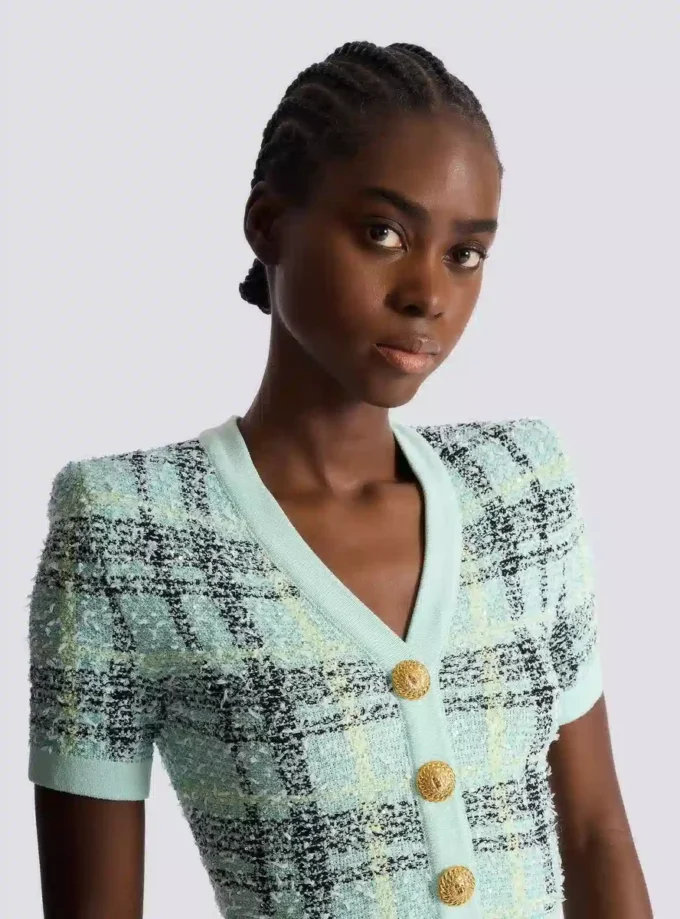 Short glitter tweed dress