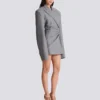 Short jacket dress in draped wool