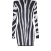 Short knit dress with zebra intarsia