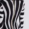 Short knit dress with zebra intarsia